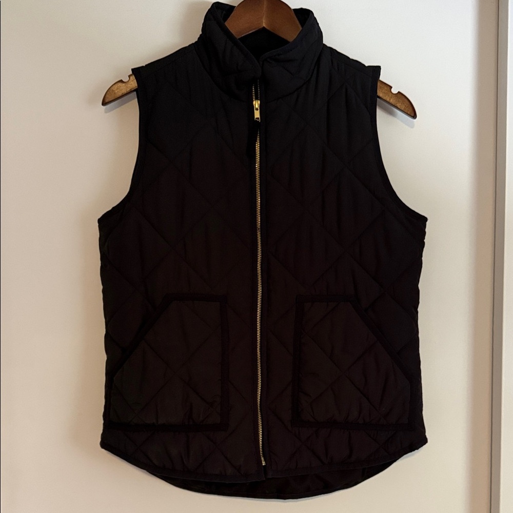 J. Crew Mercantile Black Quilted Vest